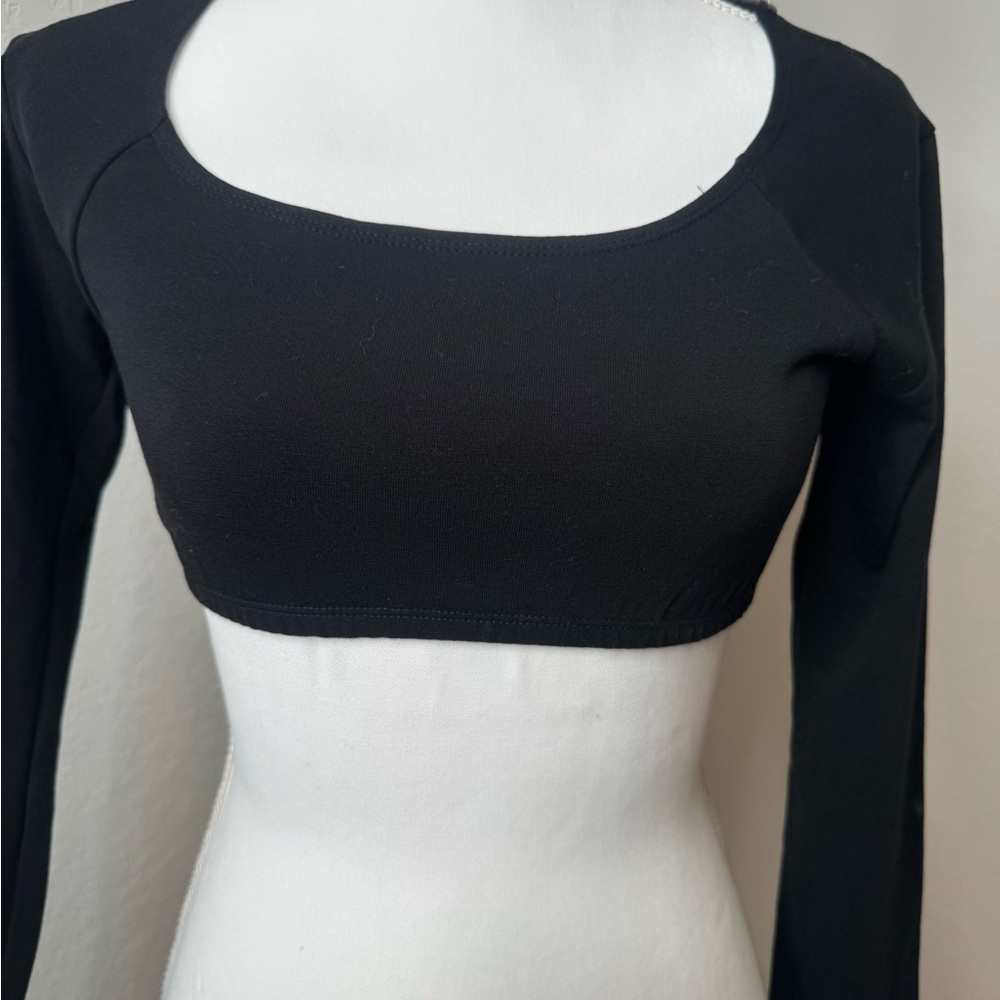 Forever 21 Black Square Neck Crop Top